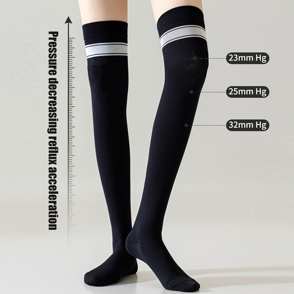 1Pair High Thigh Socks Striped - Yoga Daily Fitness review and price