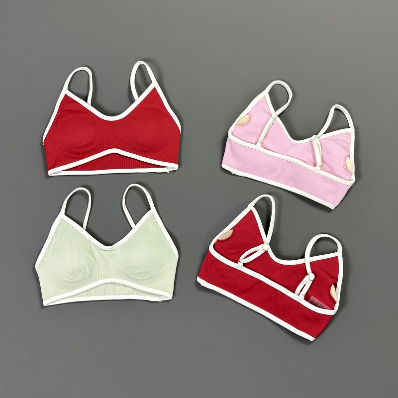 Women Contrastline Yoga Bra V  - Yoga Daily Fitness review and price