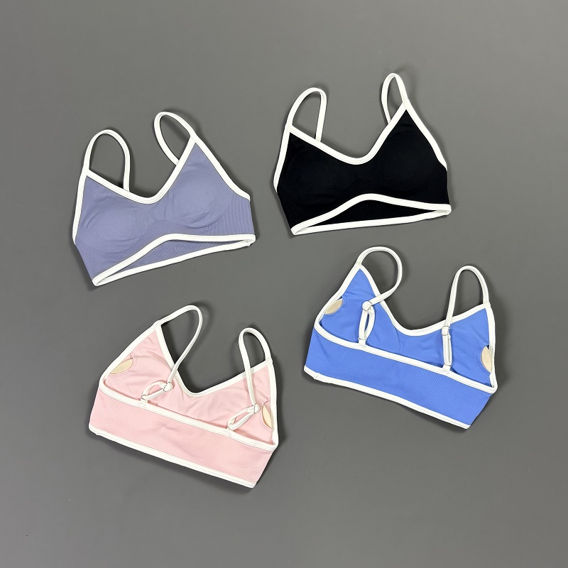Women Contrastline Yoga Bra V  - Yoga Daily Fitness review and price