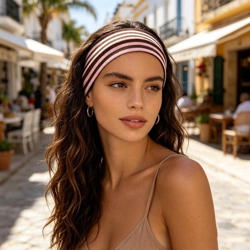 Striped Elastic Sports Headban - Yoga Daily Fitness review and price