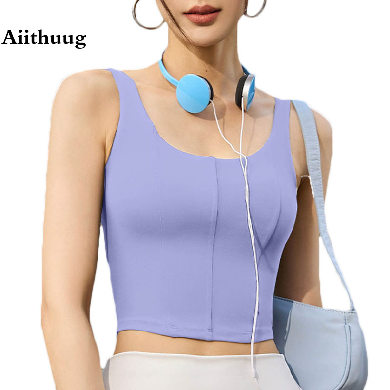 Aiithuug Yoga Crop Tops Build- - Yoga Daily Fitness review and price