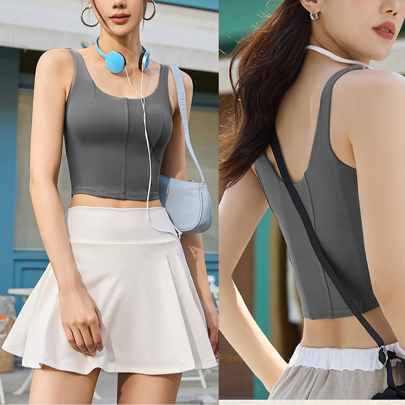 Aiithuug Yoga Crop Tops Build- - Yoga Daily Fitness review and price
