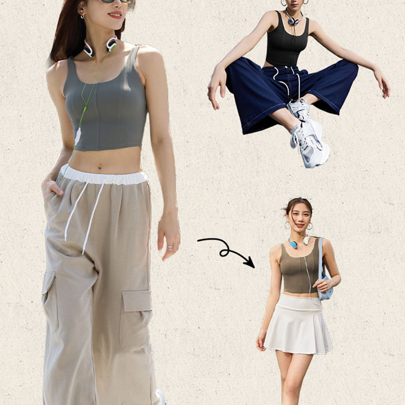 Aiithuug Yoga Crop Tops Build- - Yoga Daily Fitness review and price
